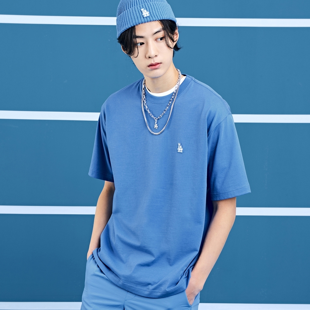 Áo Thun MLB Basic Small-Logo LA Dodgers Blue 3ATS01023-07BLS
