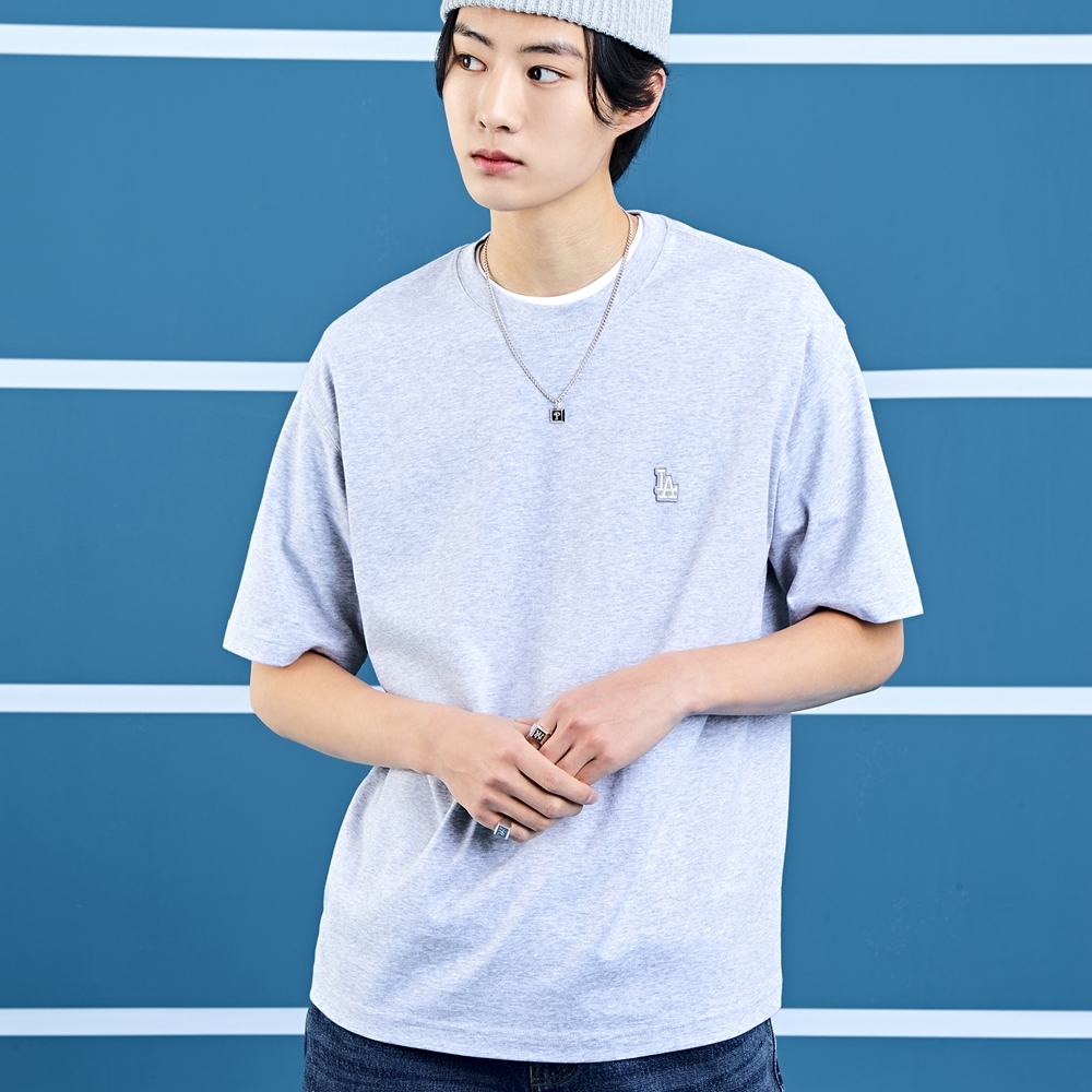 Áo Thun MLB Basic Small-Logo LA Dodgers Melange Grey