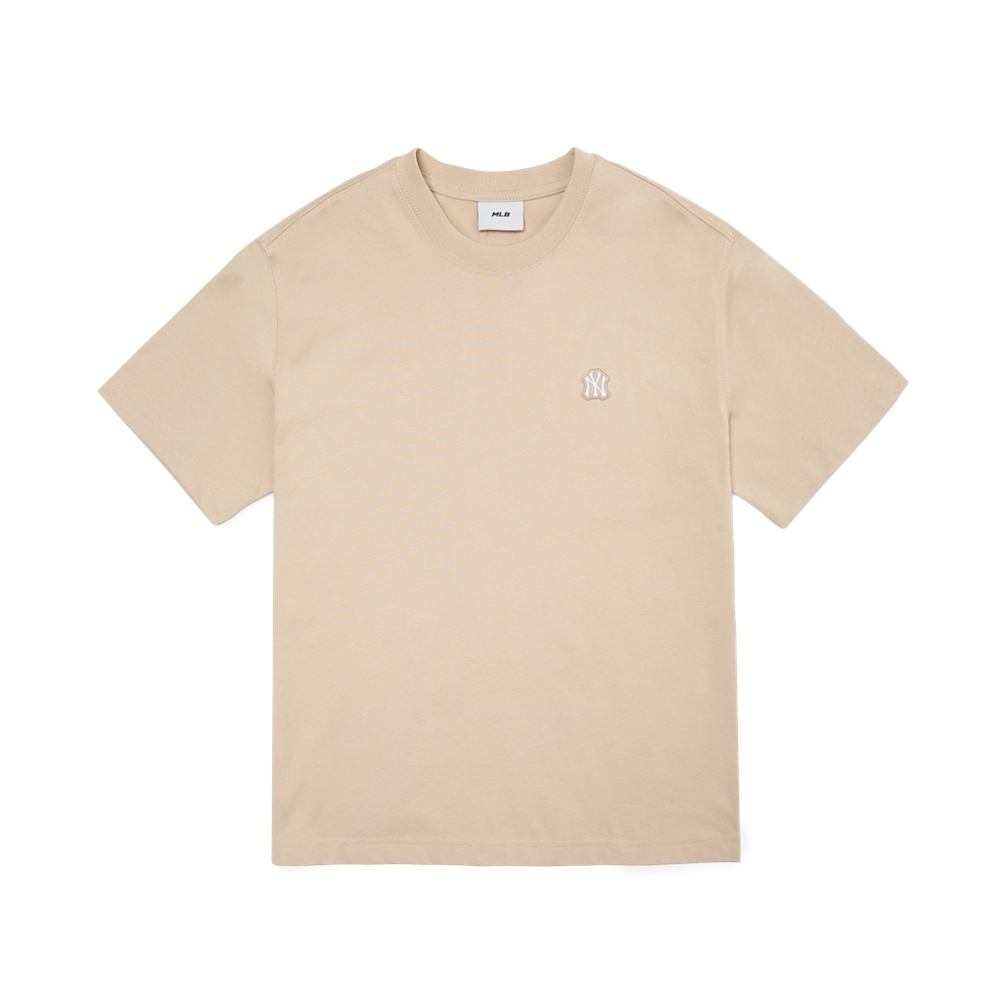 Áo Thun MLB Basic Small-Logo New York Yankees Beige