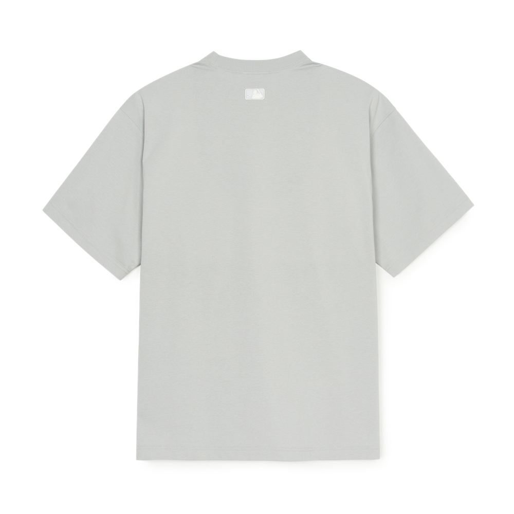 Áo Thun MLB Basic Big Logo Mega Overfit Functional Short Sleeve T-Shirt Boston Red Sox Grey