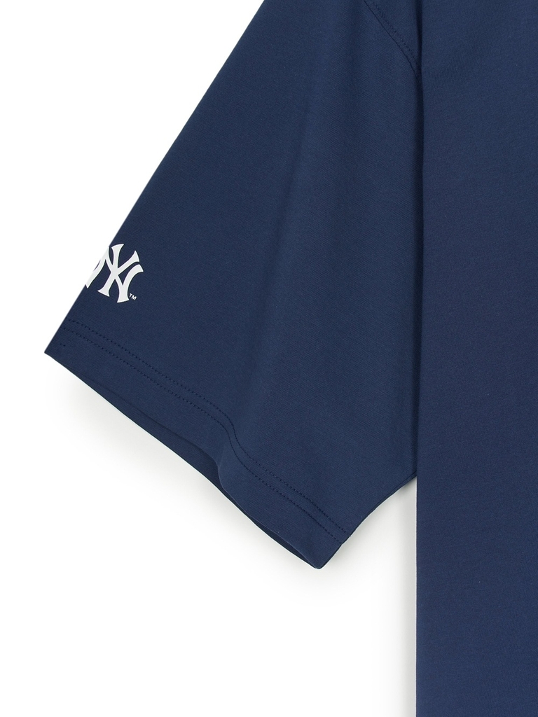 Áo Thun MLB Basic Big Logo Mega Overfit Functional Short Sleeve T-Shirt New York Yankees Navy