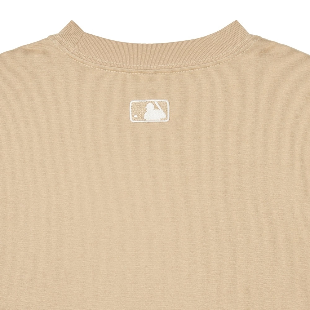 Áo Thun MLB Korea Basic Short Sleeve T-Shirt Clevenland Guardians Beige