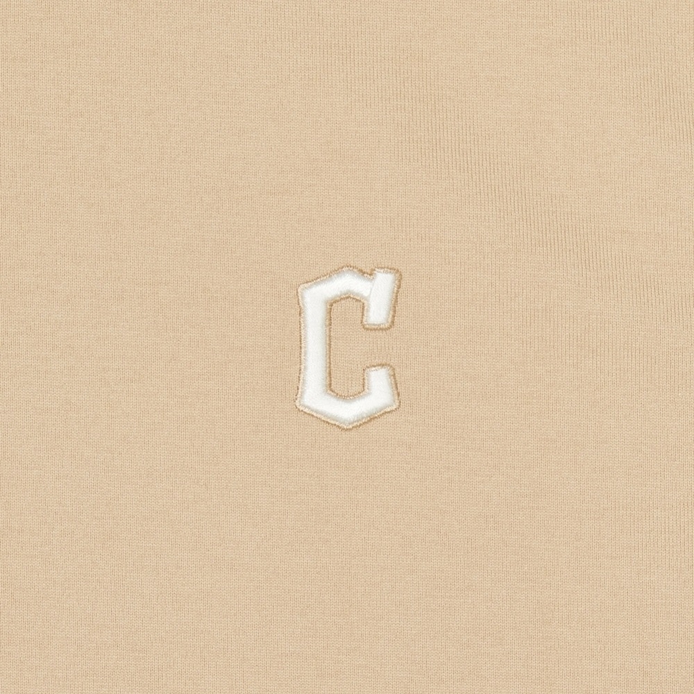 Áo Thun MLB Korea Basic Short Sleeve T-Shirt Clevenland Guardians Beige