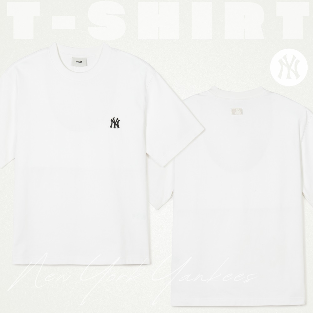 Áo Thun MLB Korea Basic Short Sleeve T-Shirt New York Yankees White