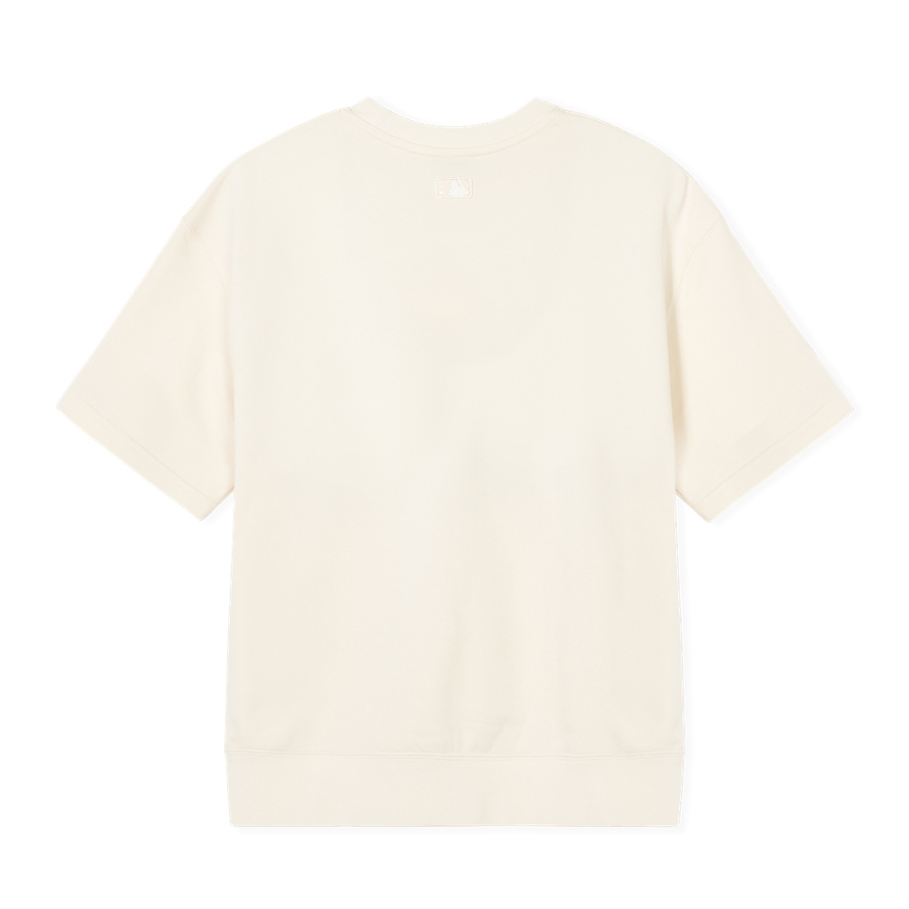 Áo Thun MLB Korea Basic Small Logo Man To Man Boston Red Sox Cream