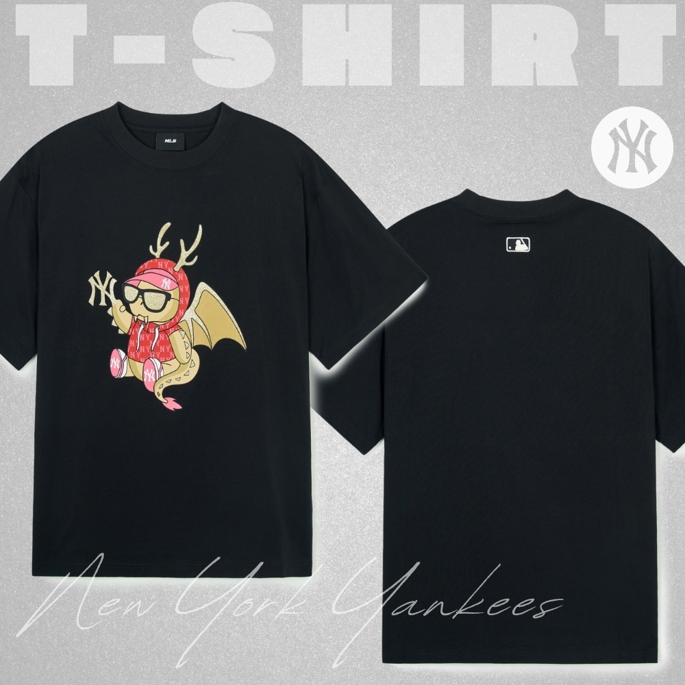 Áo Thun MLB Korea New Year Dragon New York Yankees Black