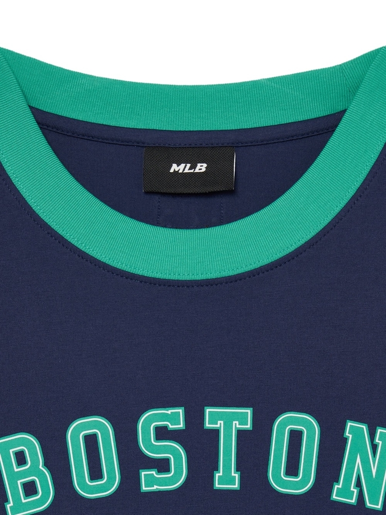 Áo Thun MLB Korea Varsity Number Graphic Boston Red Sox Navy