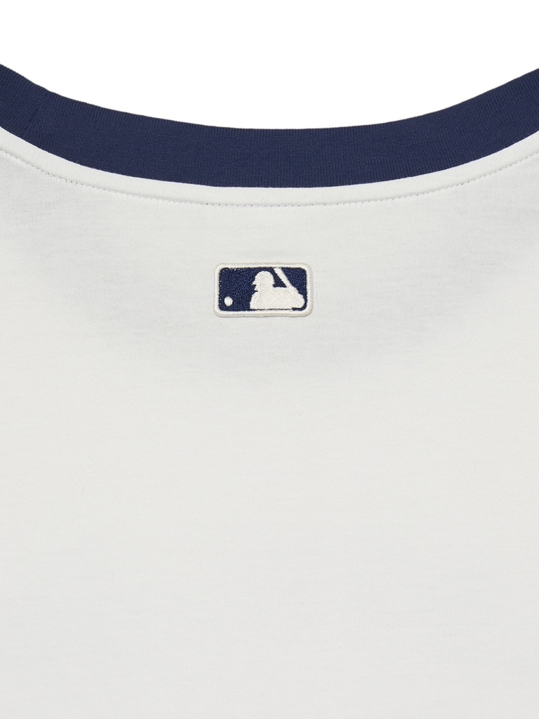 Áo Thun MLB Korea Varsity Number Graphic Cleveland Guardians White