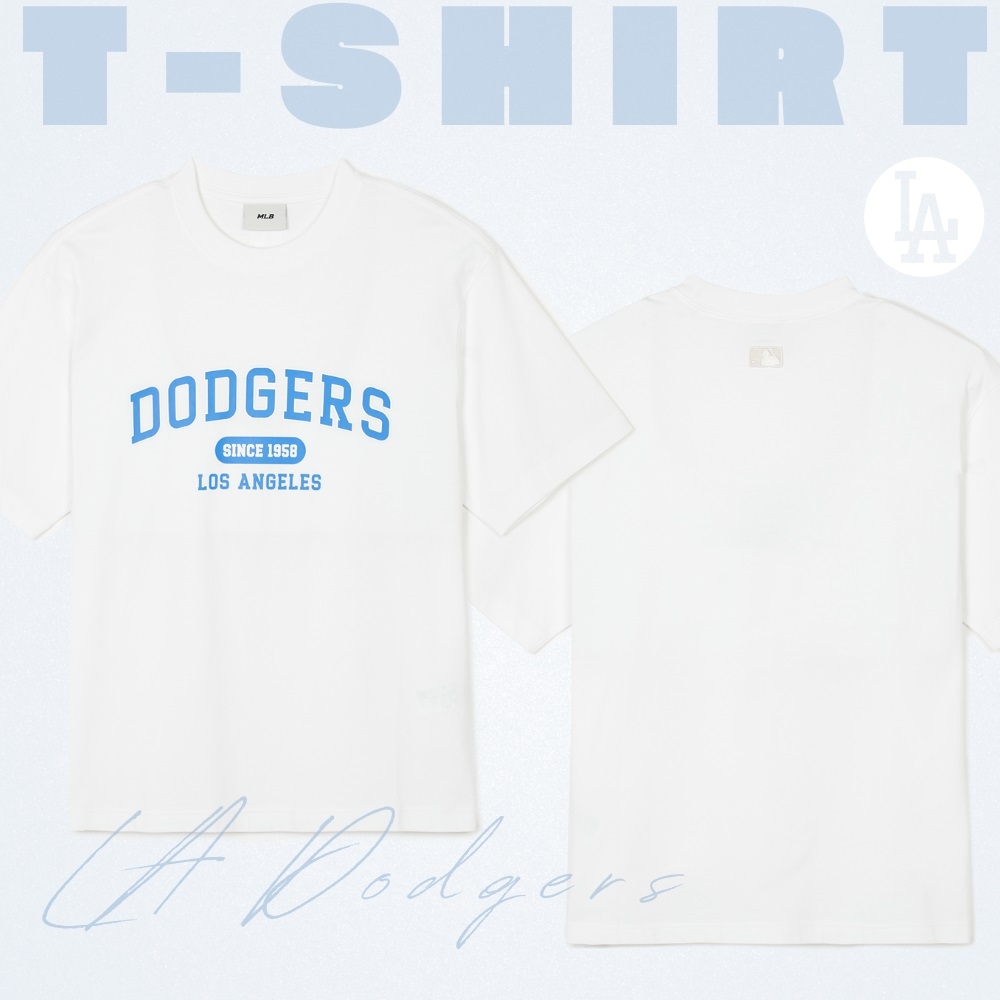 Áo Thun MLB Korea Varsity LA Dodgers White