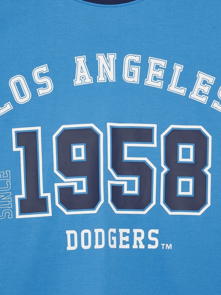 Áo Thun MLB Korea Varsity Number Graphic LA Dodgers Blue