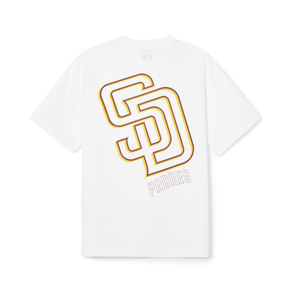 Áo Thun MLB Korea Basic Mega Logo San Diego Padres White