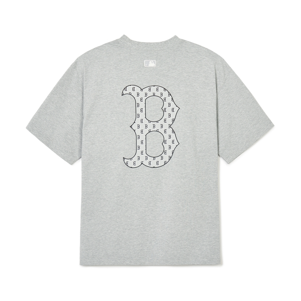 Áo Thun MLB Korea Classic Mono Big Lux T-Shirt Boston Red Sox Grey