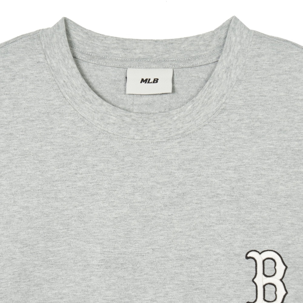 Áo Thun MLB Korea Classic Mono Big Lux T-Shirt Boston Red Sox Grey