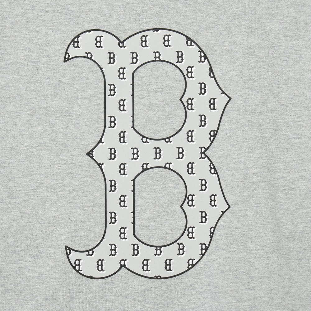 Áo Thun MLB Korea Classic Mono Big Lux T-Shirt Boston Red Sox Grey