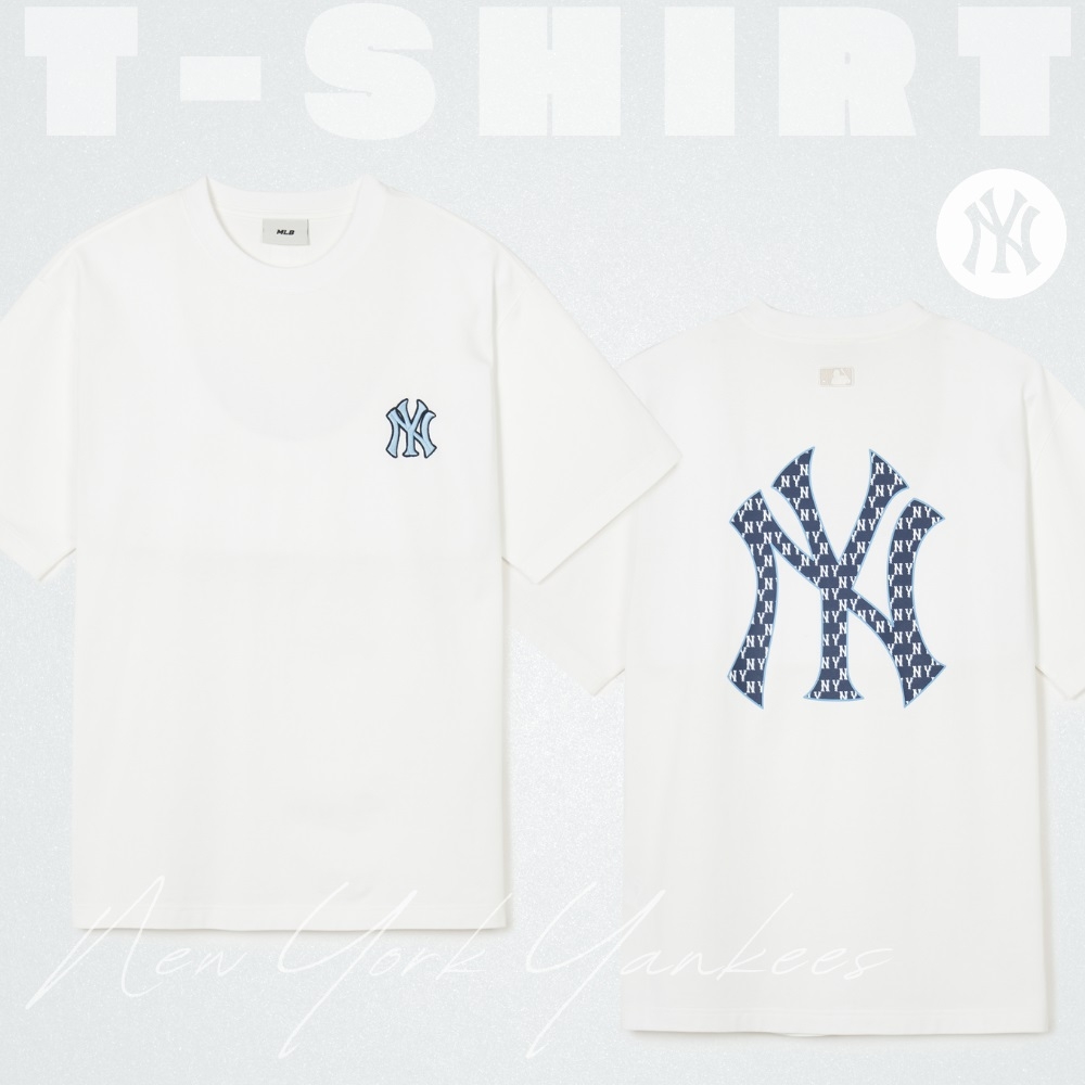 Áo Thun MLB Korea Classic Mono Big Lux T-Shirt New York Yankees Ivory