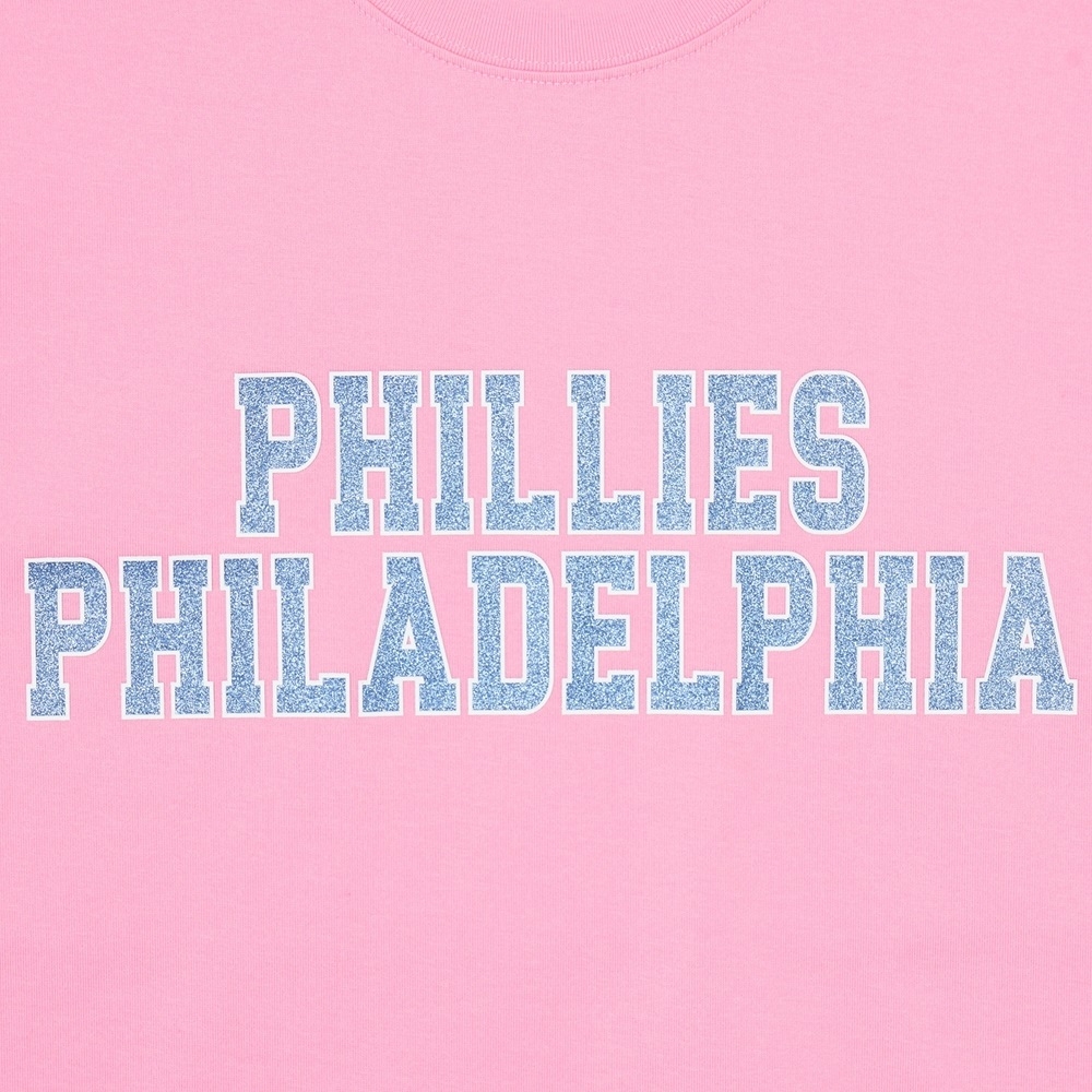 Áo Thun MLB Korea Premium Varsity Philadelphia Phillies Pink