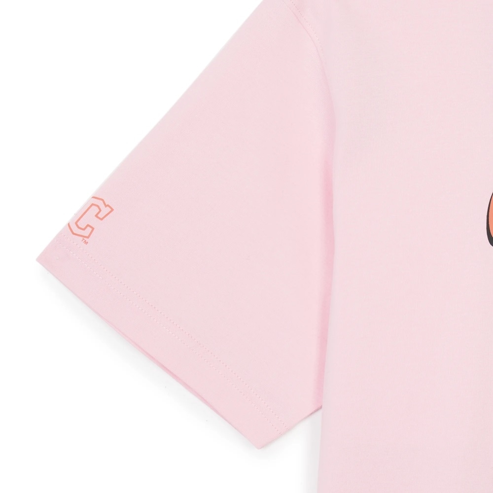 Áo Thun MLB Korea Summer Mega Bear Cleveland Guardians Pink