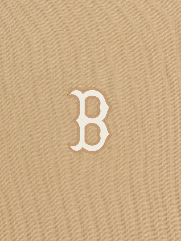 Áo Thun MLB Classic Mono Big Lux Overfit Short Sleeve T-Shirt Boston Red Sox Beige