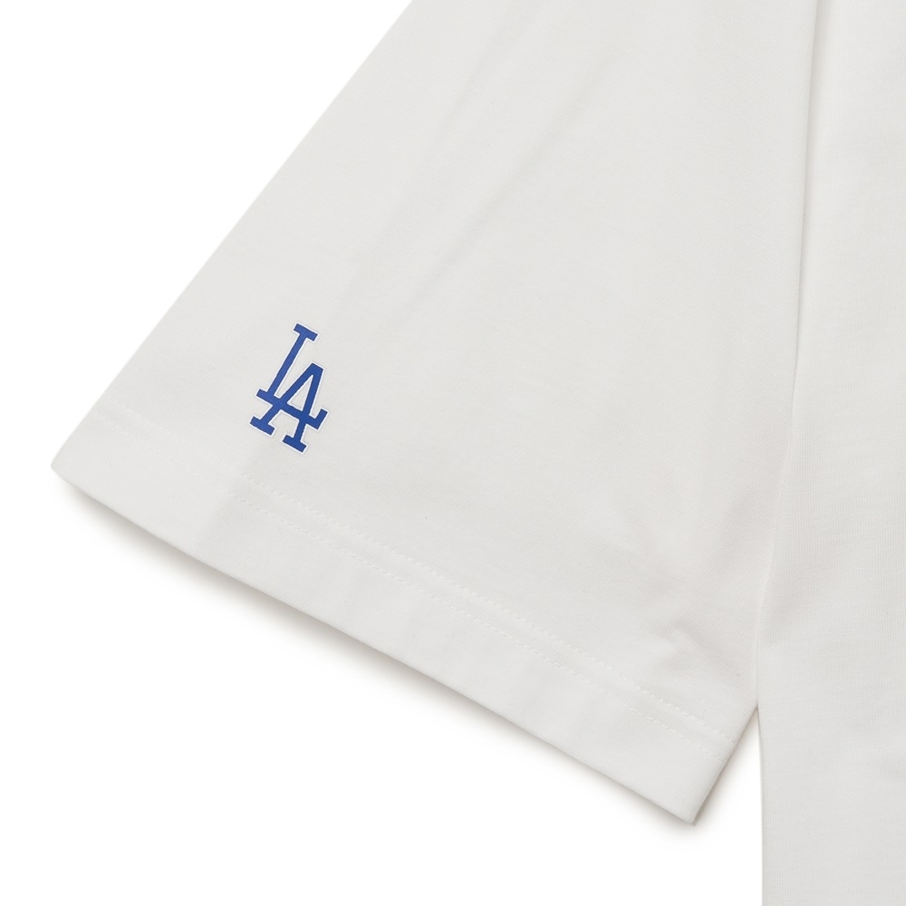 Áo Thun MLB Cube Clipping Monogram LA Dodgers White