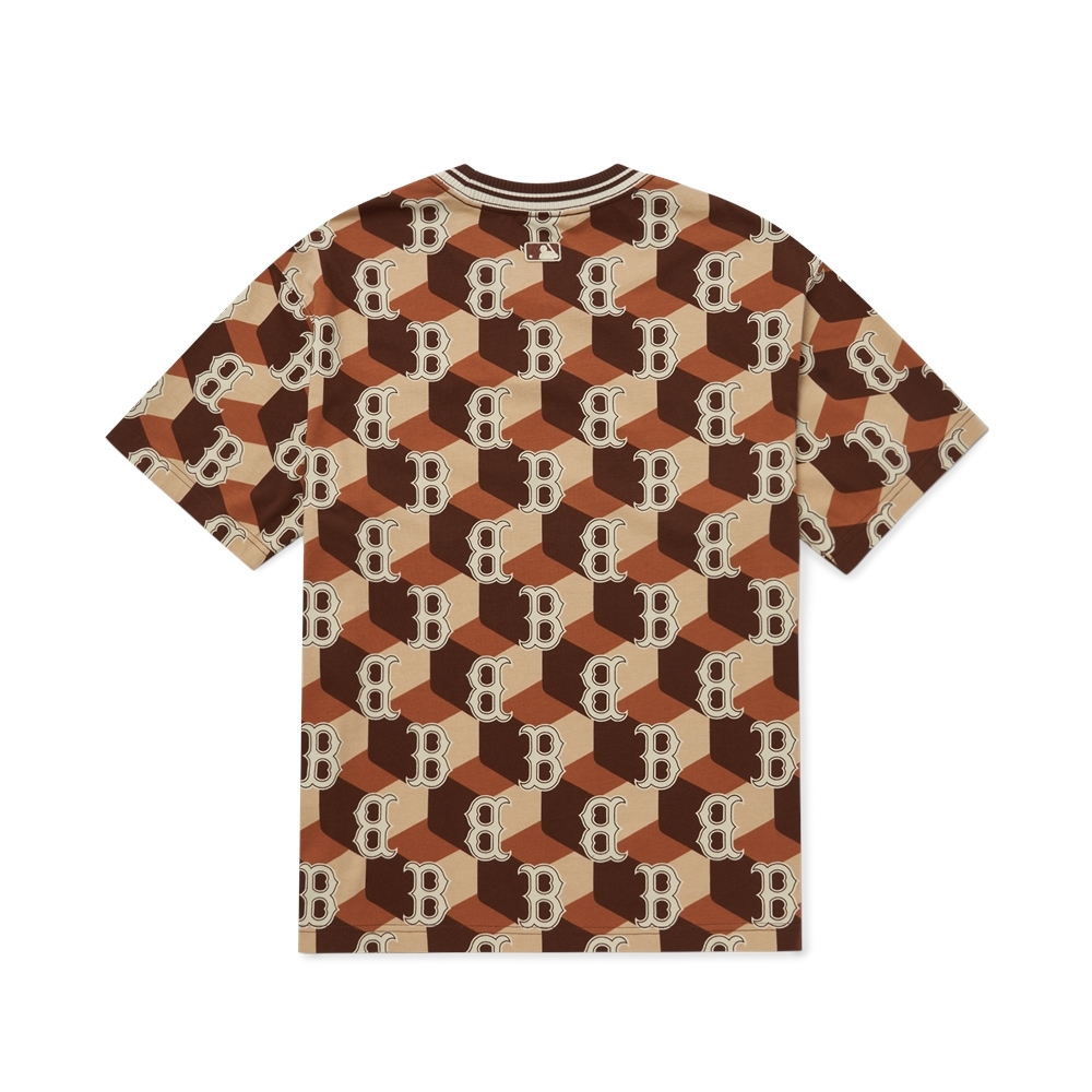 Áo Thun MLB Cube Monogram Overfit Boston Red Sox D.Brown