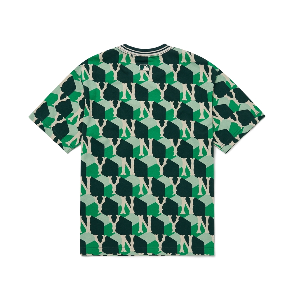 Áo Thun MLB Cube Monogram Overfit New York Yankees D.Green