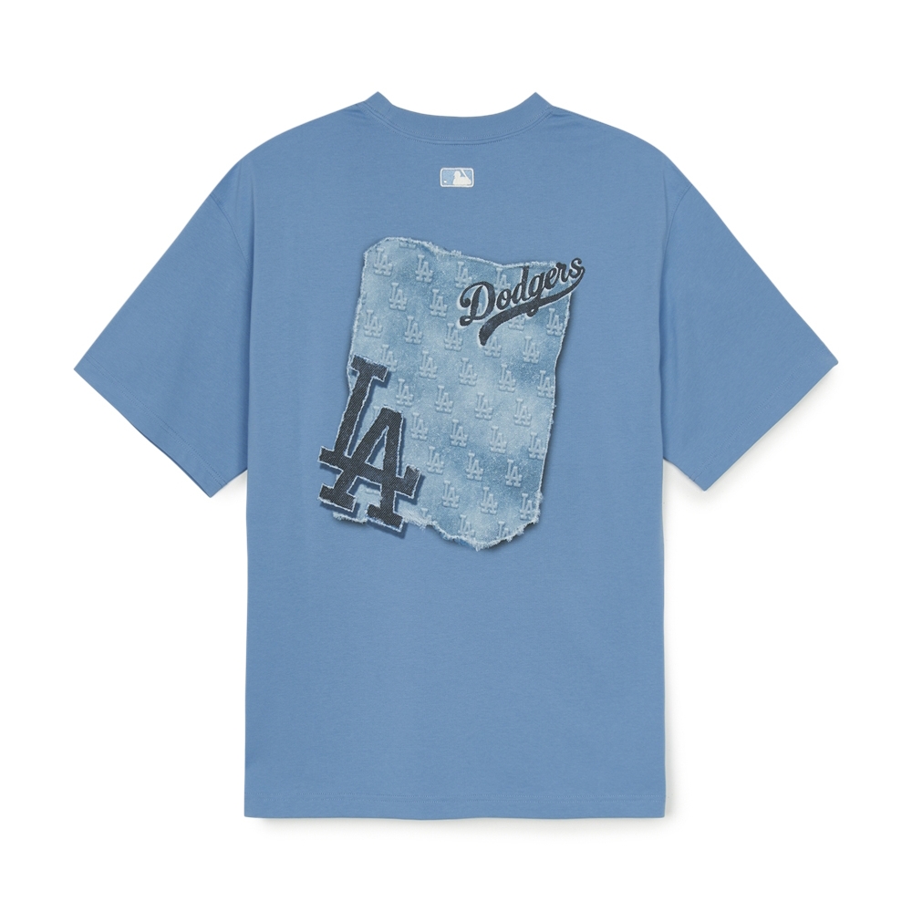 Áo Thun MLB Denim-like Monotive Overfit Short Sleeve T-shirt LA Dodgers Blue