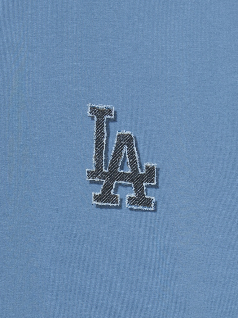 Áo Thun MLB Denim-like Monotive Overfit Short Sleeve T-shirt LA Dodgers Blue
