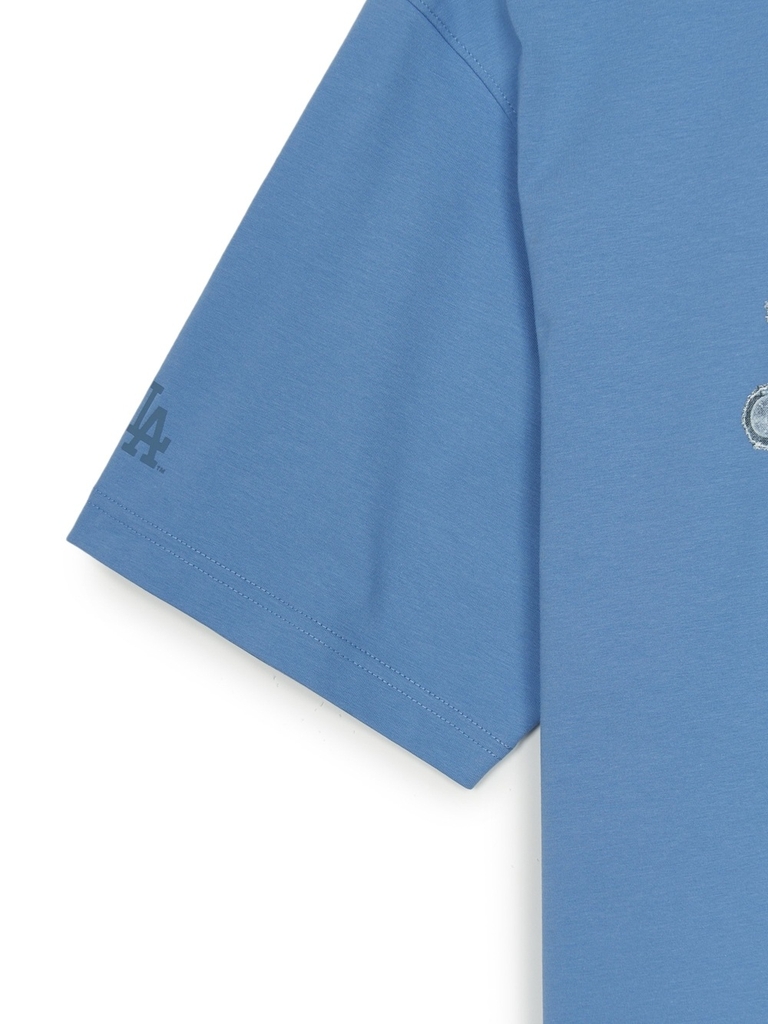 Áo Thun MLB Denim-like Big Lux Overfit Short Sleeve T-shirt LA Dodgers Blue