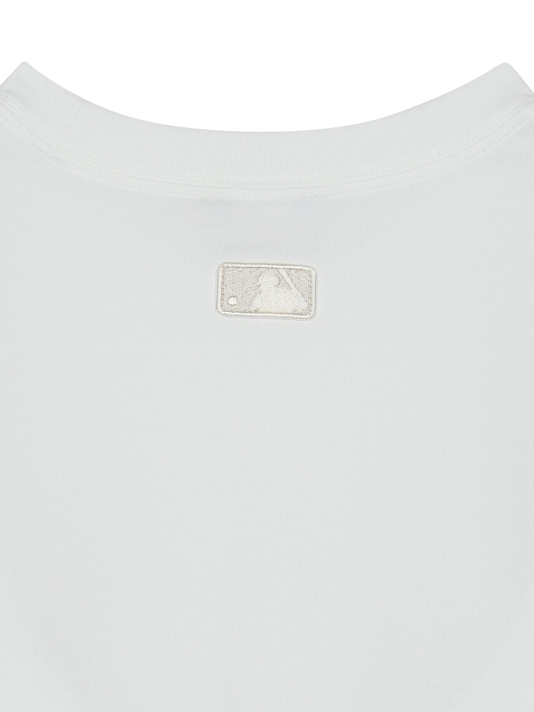 Áo Thun MLB Denim-like Big Lux Overfit Short Sleeve T-shirt New York Yankees White