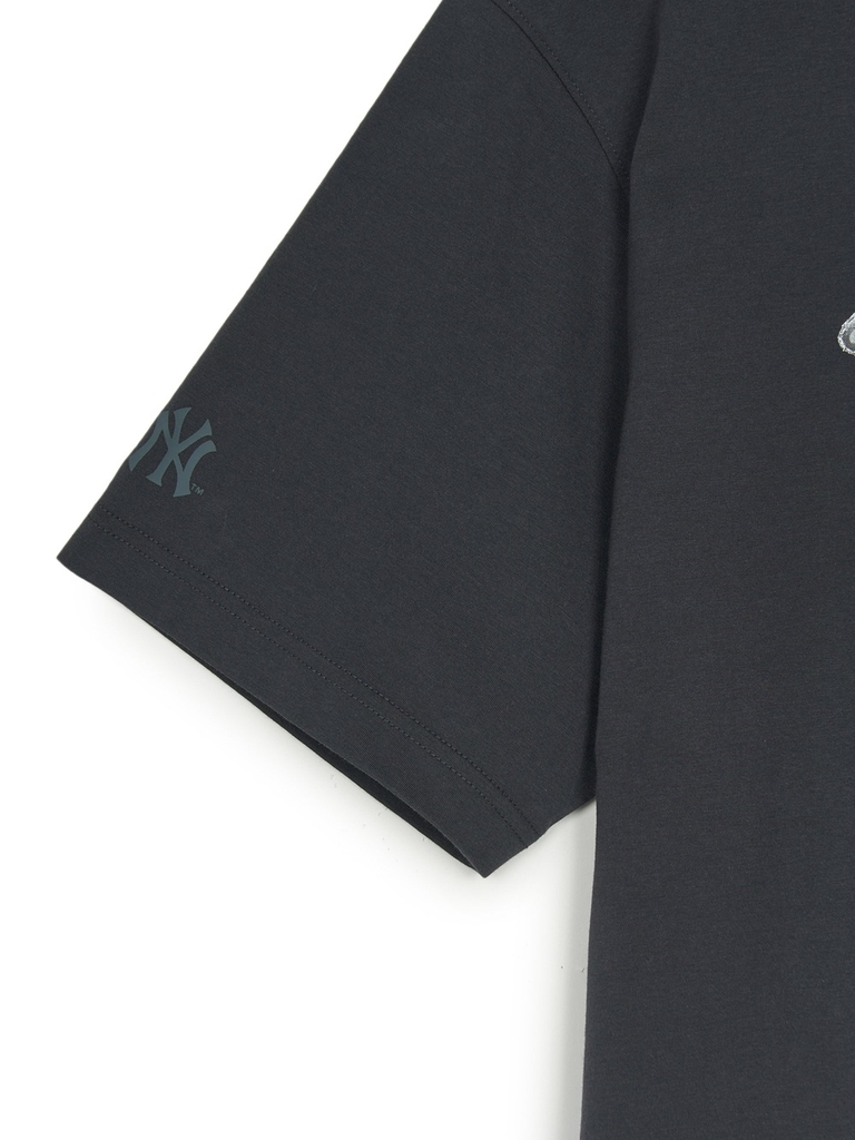 Áo Thun MLB Denim-like Big Lux Overfit Short Sleeve T-shirt New York Yankees Grey