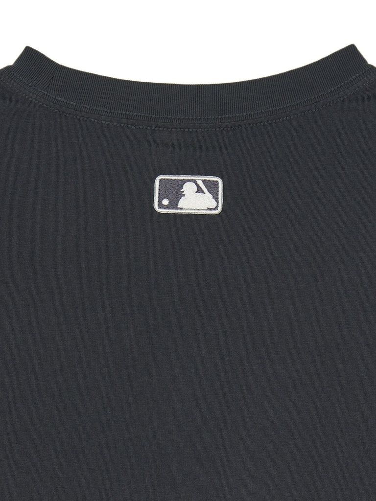 Áo Thun MLB Denim-like Big Lux Overfit Short Sleeve T-shirt New York Yankees Grey