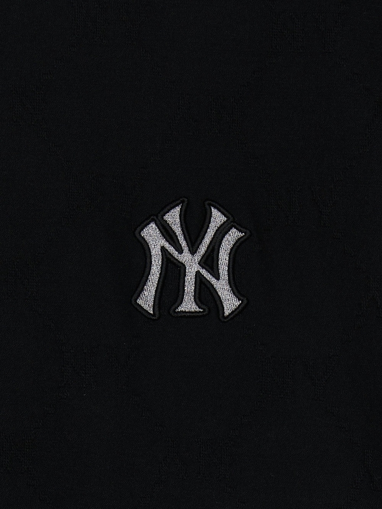 Áo Thun MLB Dia Mono Tonton Jacquard Overfit Short Sleeve T-Shirt New York Yankees Black