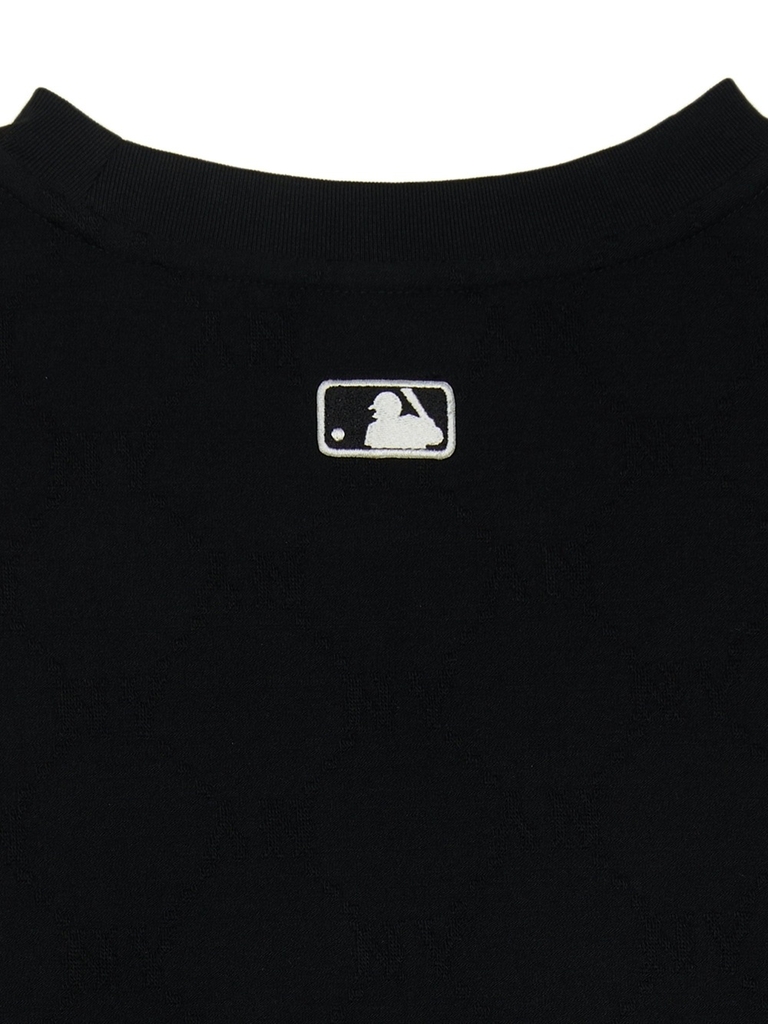 Áo Thun MLB Dia Mono Tonton Jacquard Overfit Short Sleeve T-Shirt New York Yankees Black
