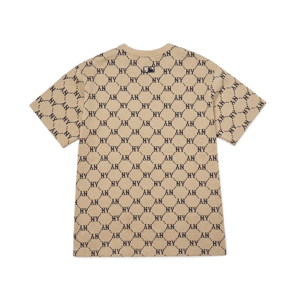 Áo Thun MLB Diamond Monogram New York Yankees Beige