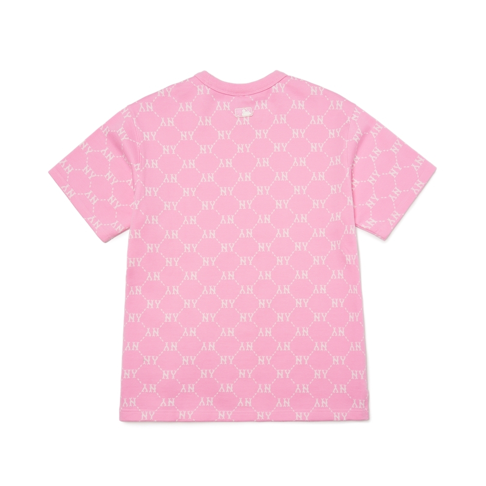 Áo Thun MLB Diamond Monogram New York Yankees Pink