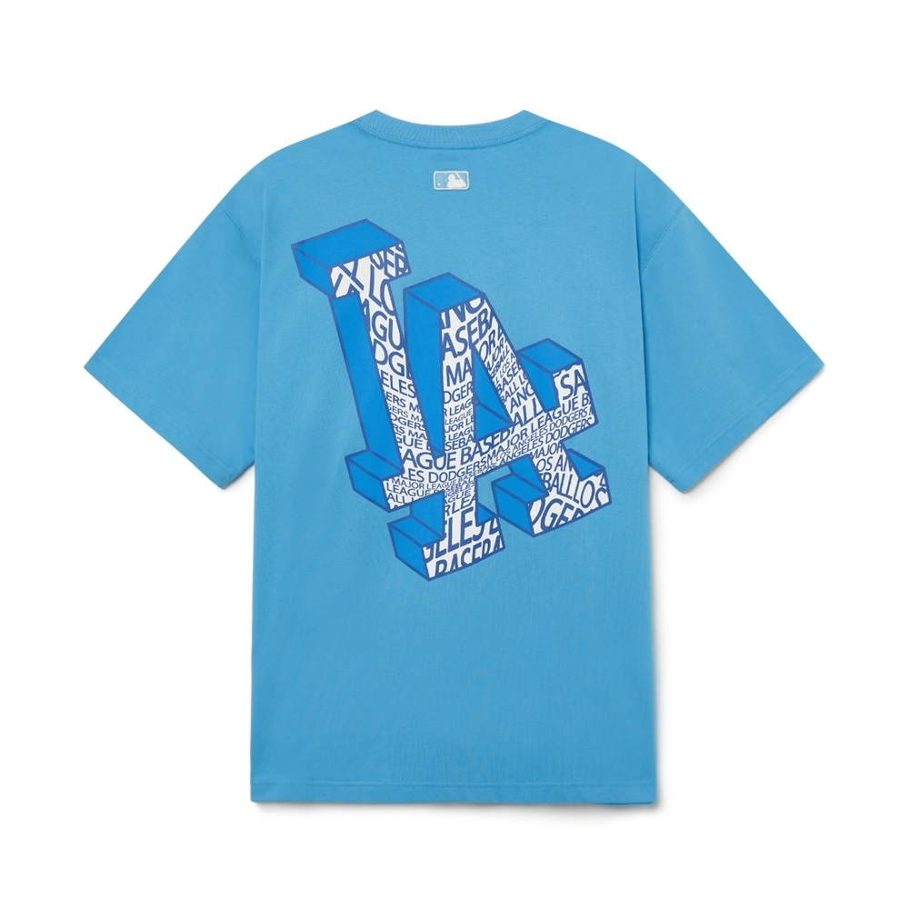 Áo Thun MLB Illusion Clipping LA Dodgers D.Aquablue