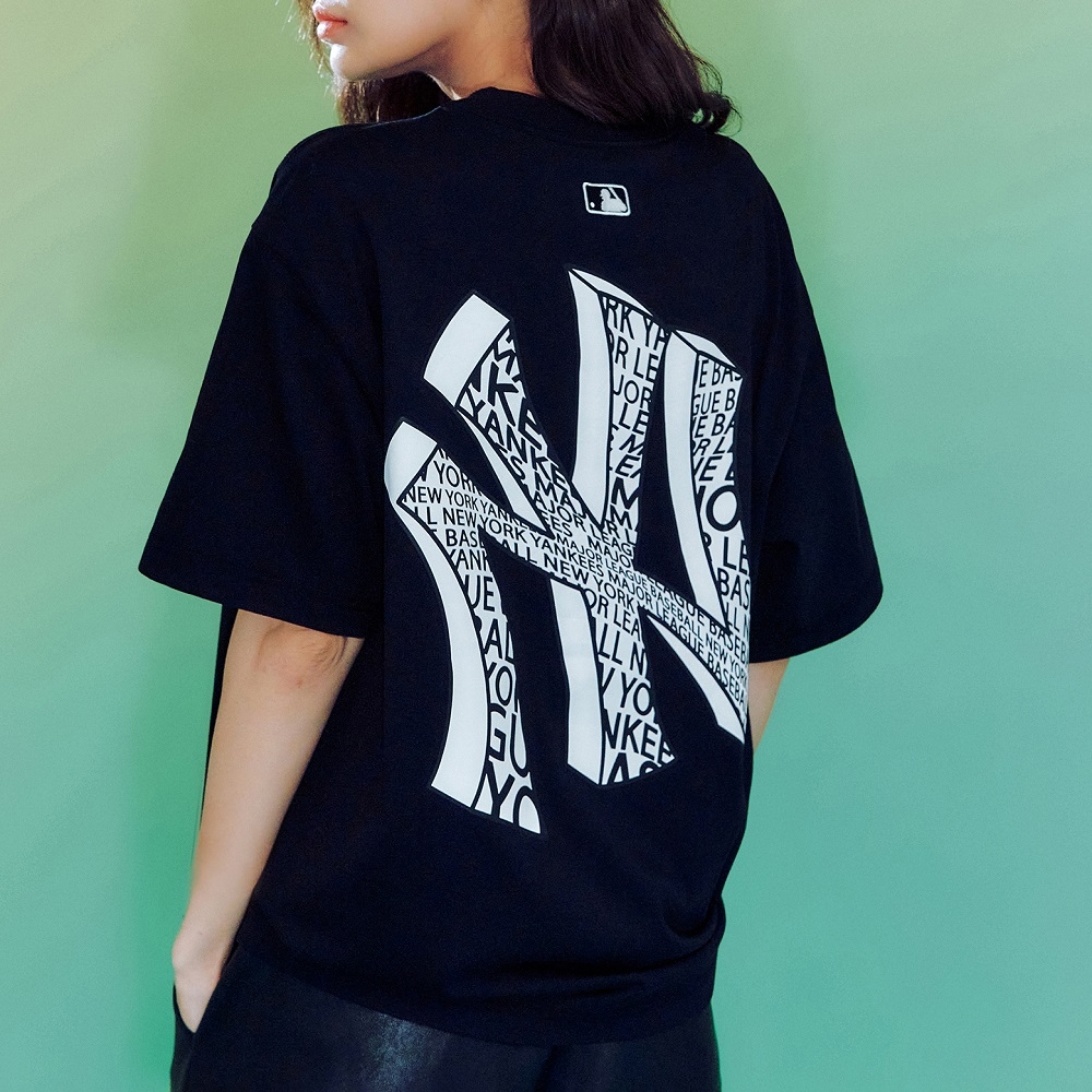 Áo Thun MLB Illusion Clipping New York Yankees Black
