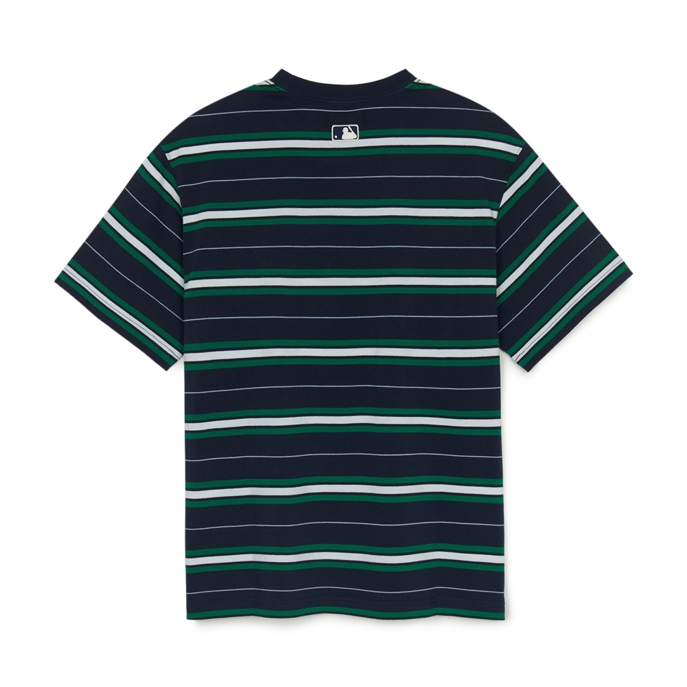 Áo Thun MLB Varsity Stripe Overfit Short Sleeve T-Shirt Boston Red Sox Navy