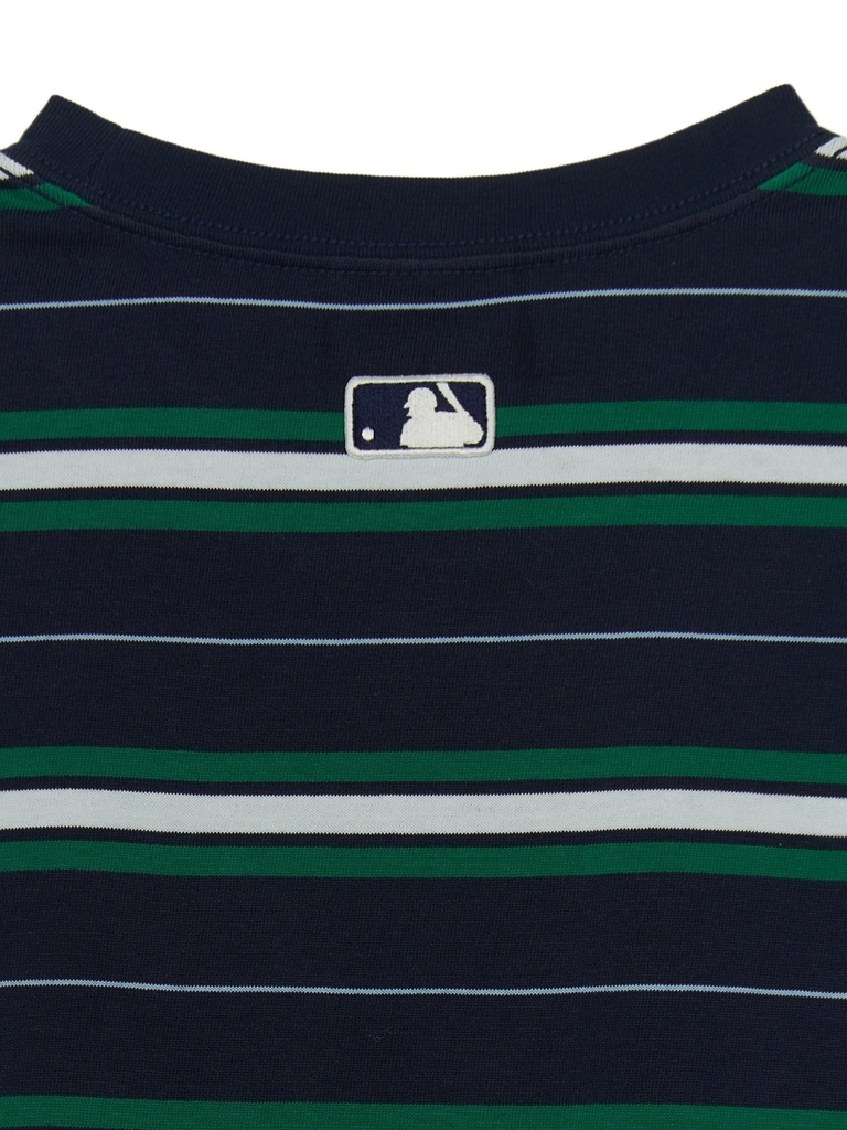 Áo Thun MLB Varsity Stripe Overfit Short Sleeve T-Shirt Boston Red Sox Navy