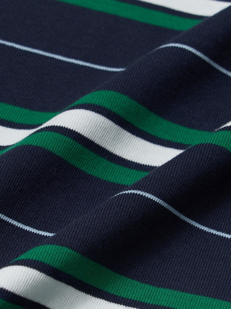 Áo Thun MLB Varsity Stripe Overfit Short Sleeve T-Shirt Boston Red Sox Navy