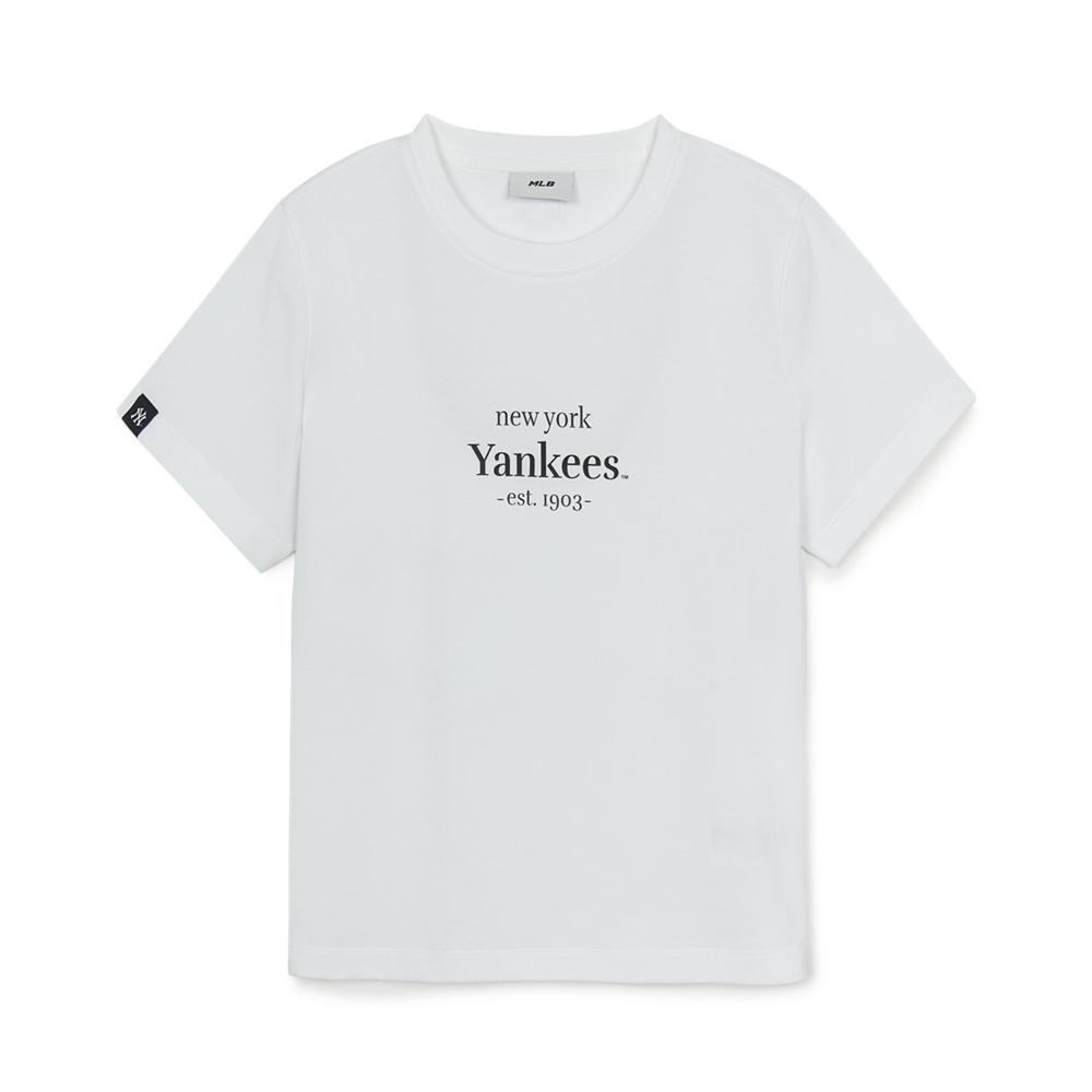 Áo Thun MLB Women's Varsity Logo Comfortable Fit Short Sleeve T-Shirt New York Yankees White