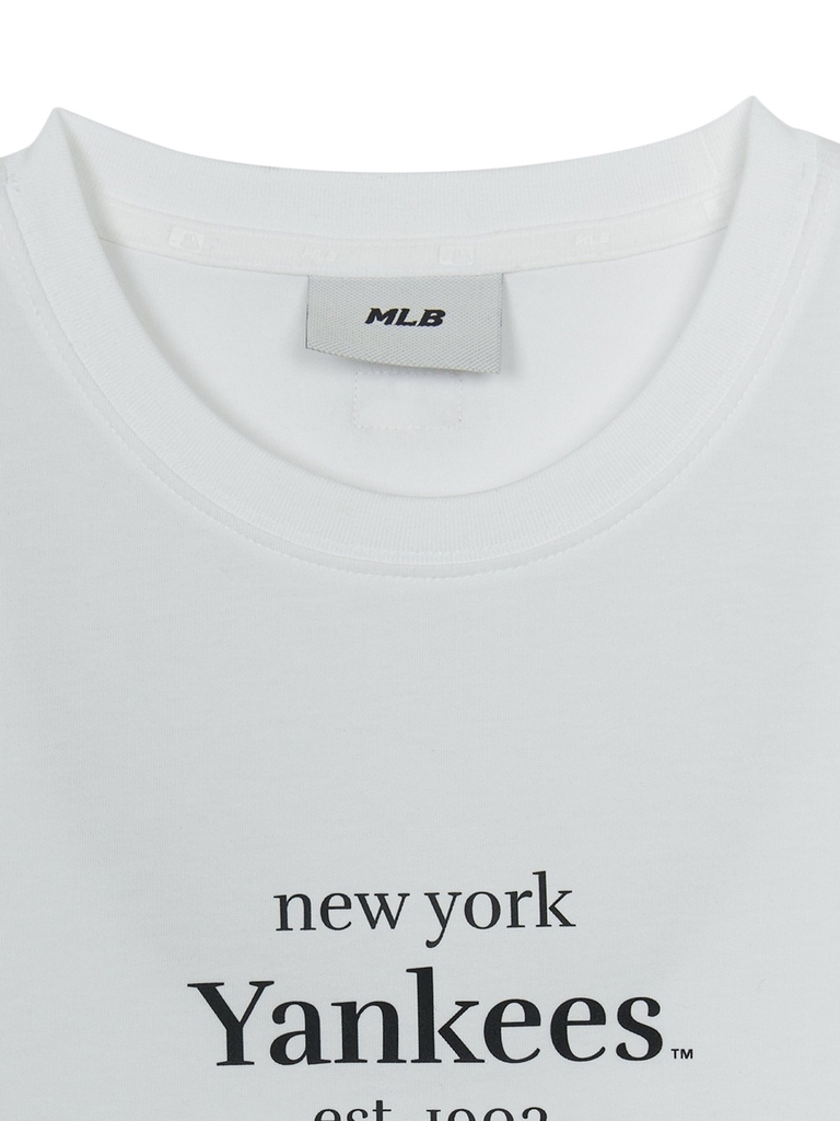 Áo Thun MLB Women's Varsity Logo Comfortable Fit Short Sleeve T-Shirt New York Yankees White