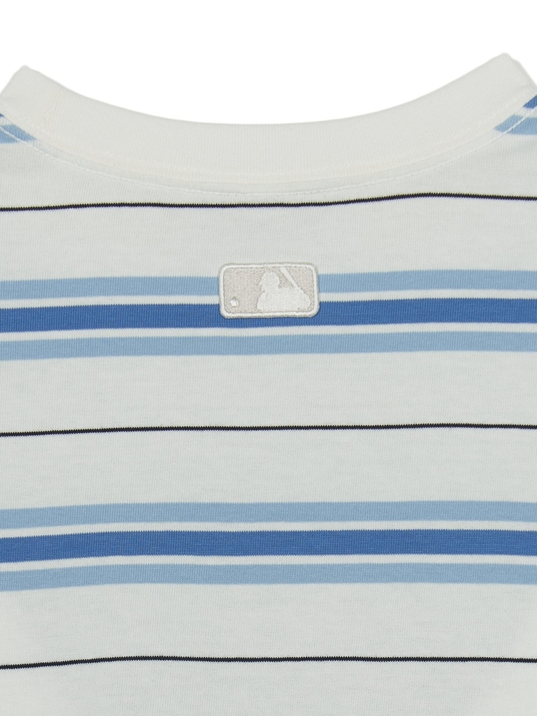 Áo Thun MLB Varsity Stripe Overfit Short Sleeve T-Shirt New York Yankees Ivory