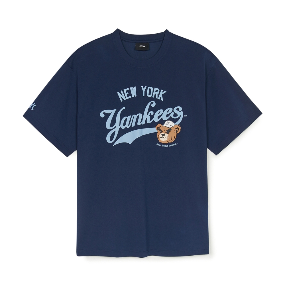 Áo Thun MLB Letter Mega Bear Overfit Short Sleeve T-Shirt New York Yankees Navy