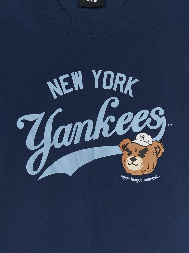 Áo Thun MLB Letter Mega Bear Overfit Short Sleeve T-Shirt New York Yankees Navy