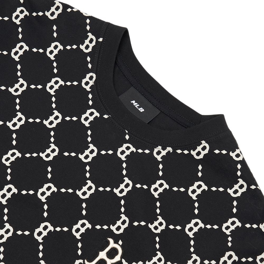 Áo Thun MLB Monogram All-Over Print Boston Red Sox Black