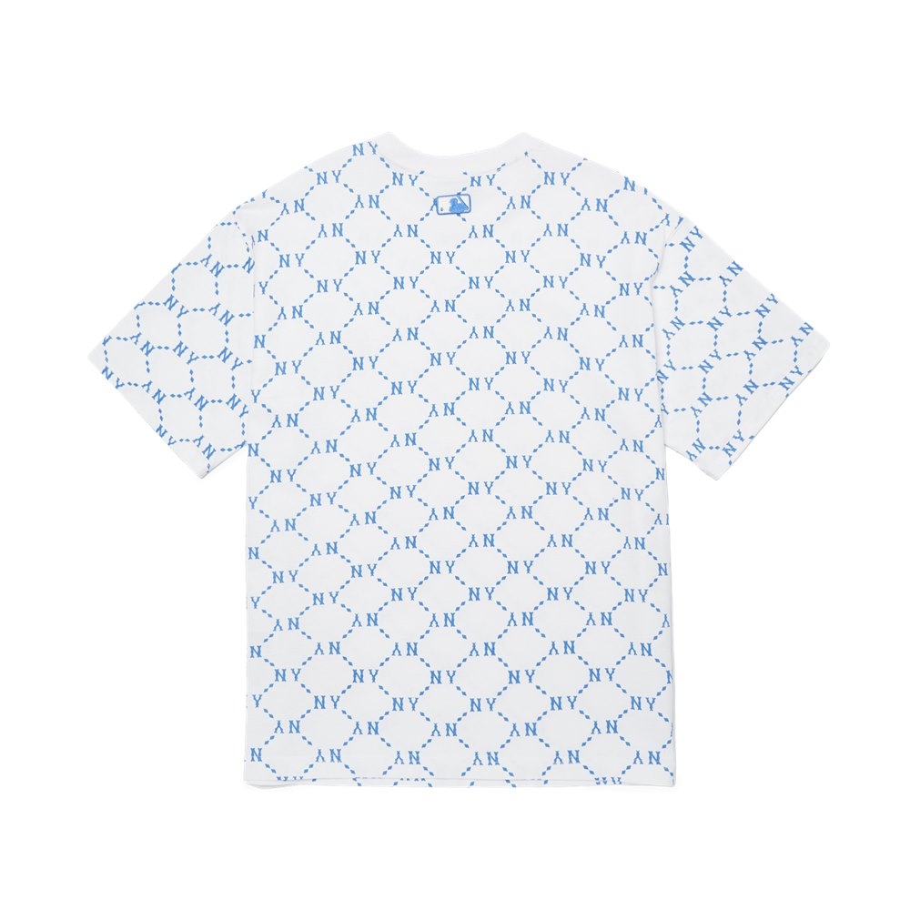 Áo Thun MLB Monogram All-Over Print New York Yankees White