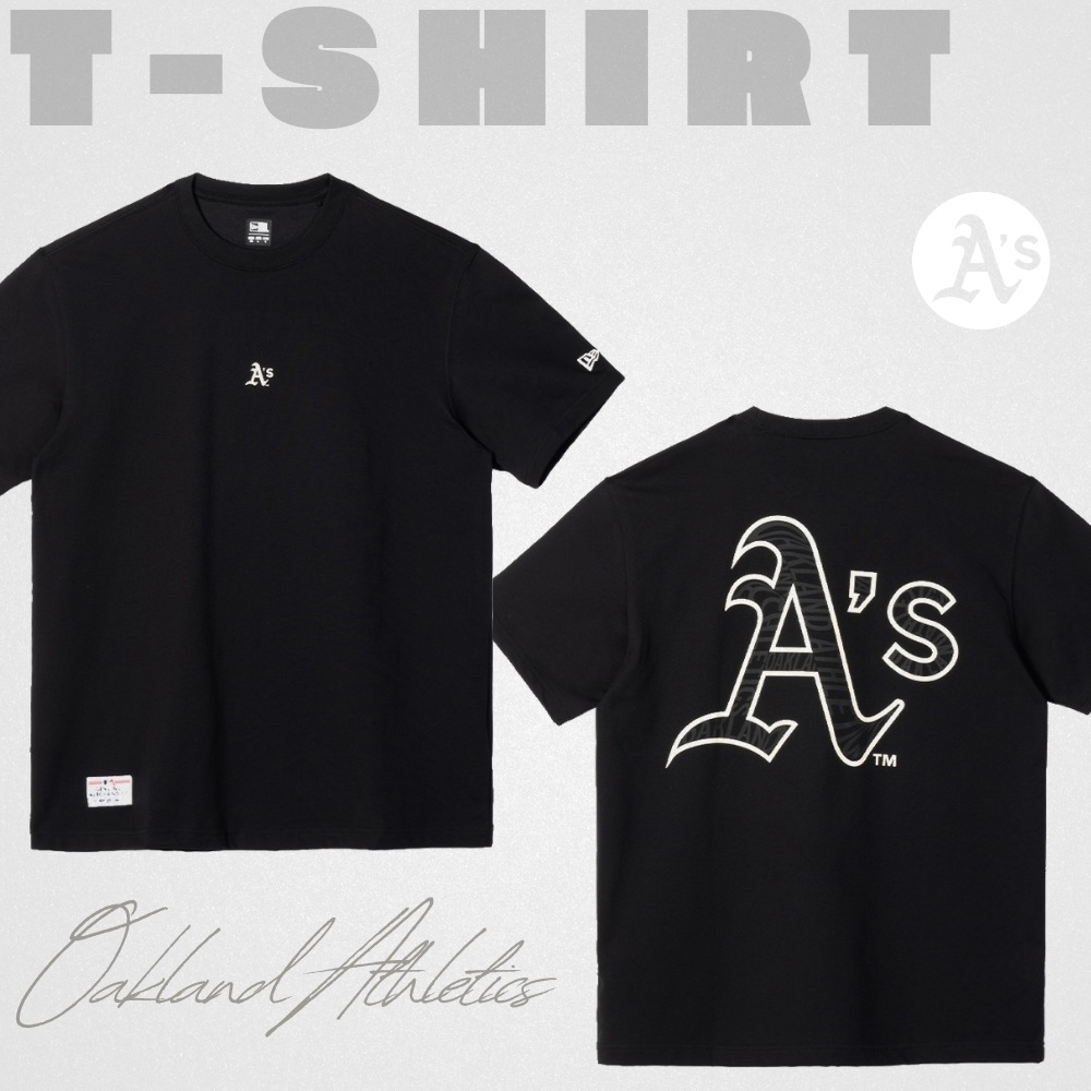 Áo Thun MLB New Era Basic Oakland Athletics Black