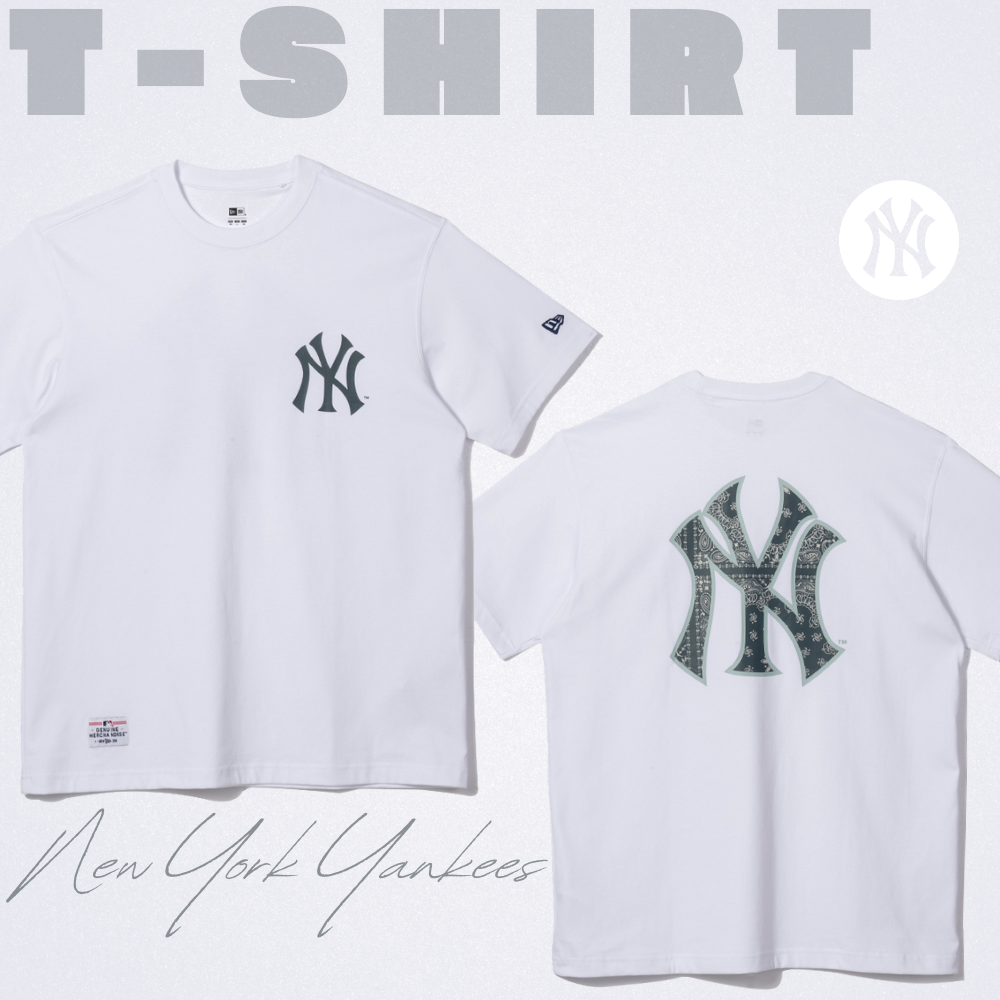 Áo Thun MLB New Era Big Paisley New York Yankees White