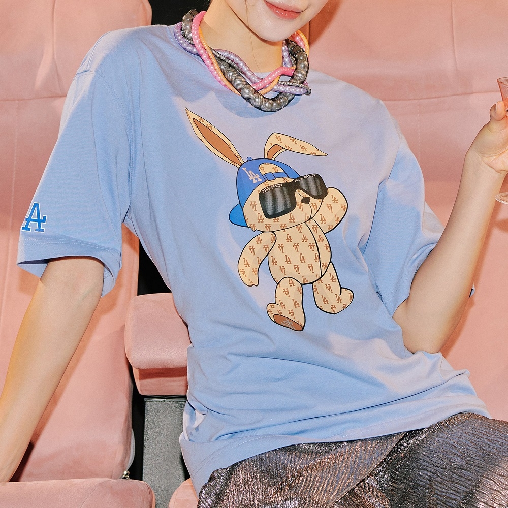 Áo Thun MLB New Year Rabbit LA Dodgers L.Purple